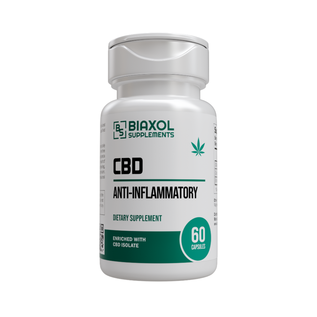Biaxol CBD Anti-Inflammatory Capsules Bottle, 60 Count