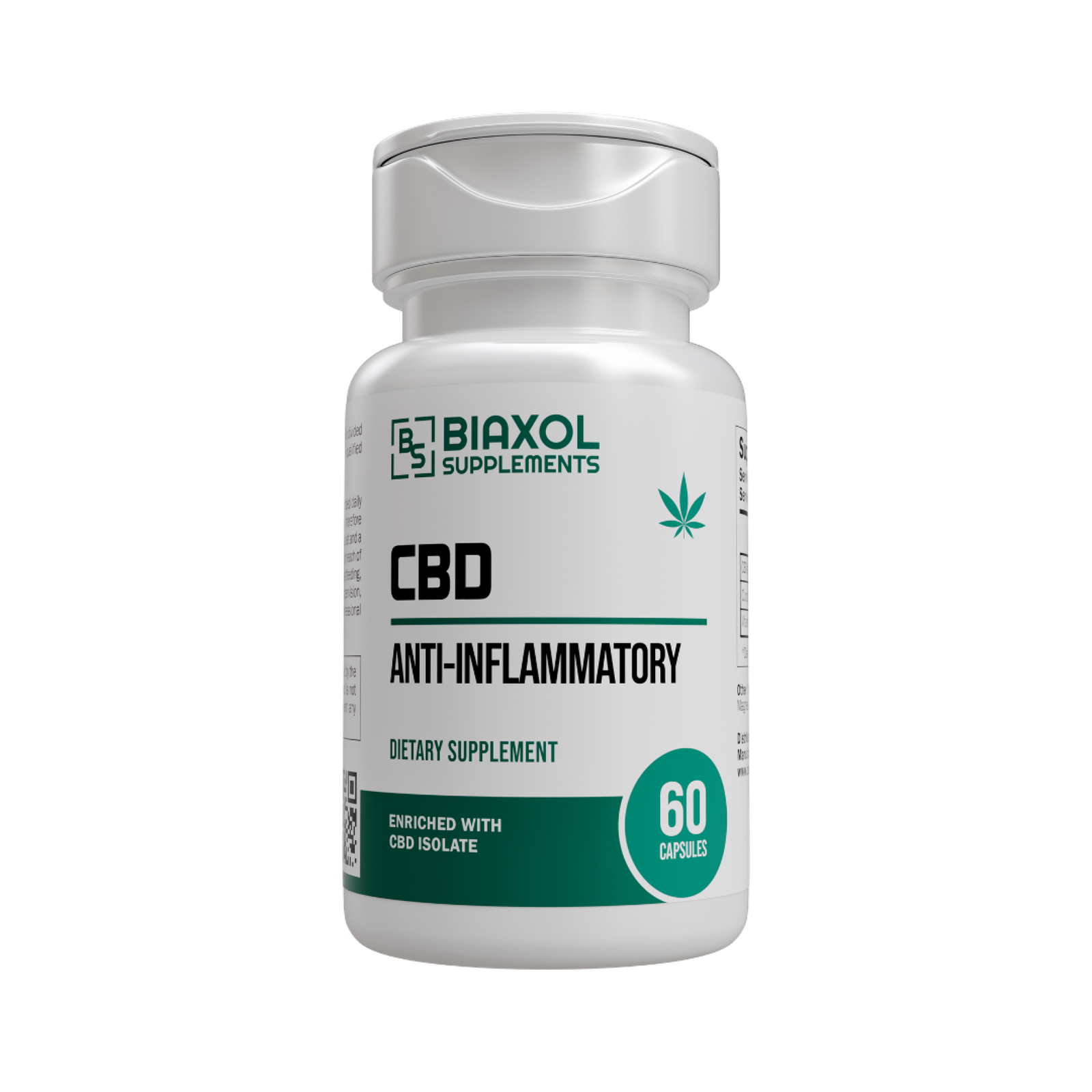 Biaxol CBD Anti-Inflammatory Capsules Bottle, 60 Count