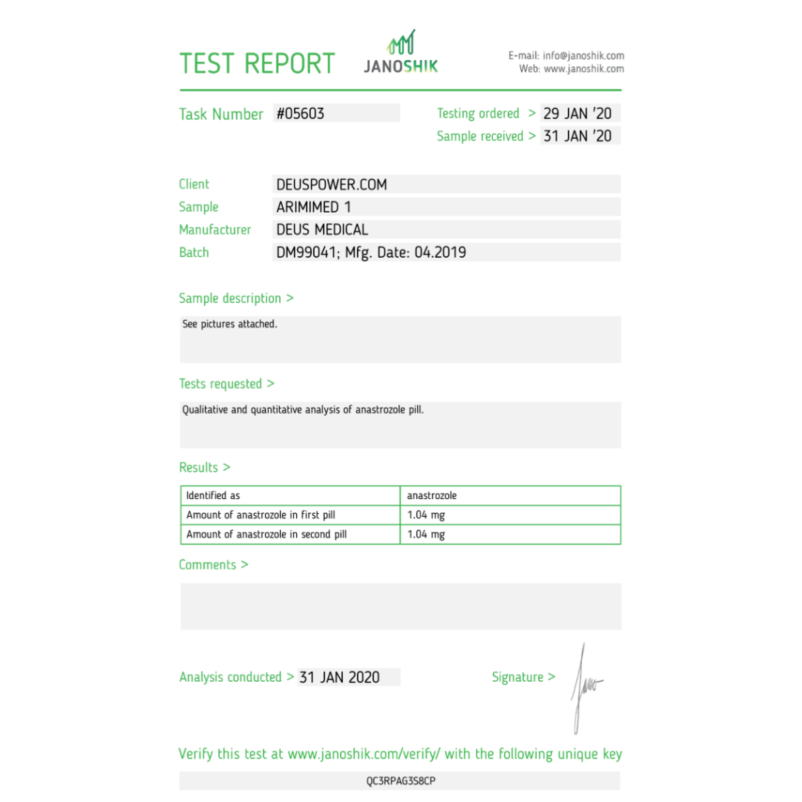 ARIMIMED 1 (Anastrozole) 4