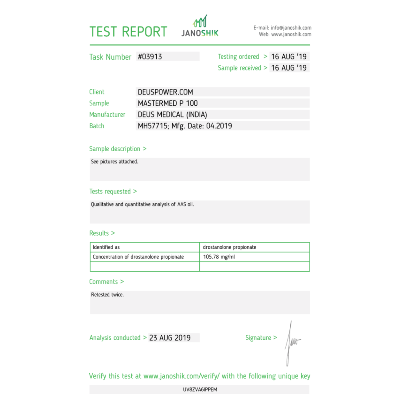 MASTERMED P 100 (Drostanolone Propionate) 7